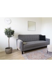 Havana Gangloper - Blauw/Oranje, Chenille Polyester, 80x200 cm