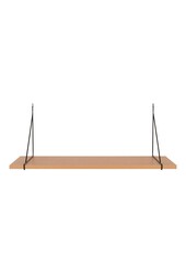 Chiba Wandplank - Wandplank, essenfineer, zwart stalen frame, 80x29 cm