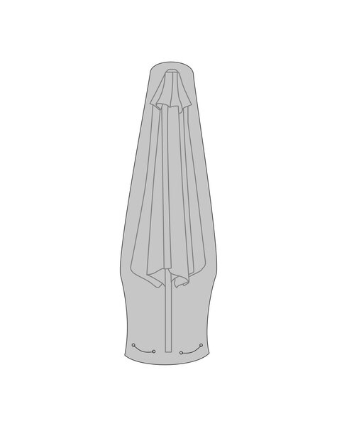 Luxe hoes - Zwart, Polyester, 225x35/55cm