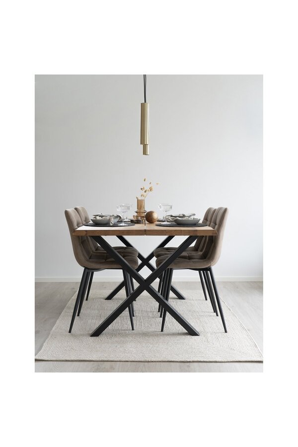Menorca Vloerkleed - Zand, 100% gerecycled PET, 140x200 cm