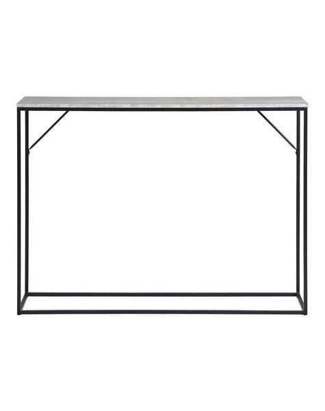 Vita Consoletafel - travertijnlook, zwart, 110x26x80cm