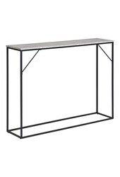 Vita Consoletafel - travertijnlook, zwart, 110x26x80cm