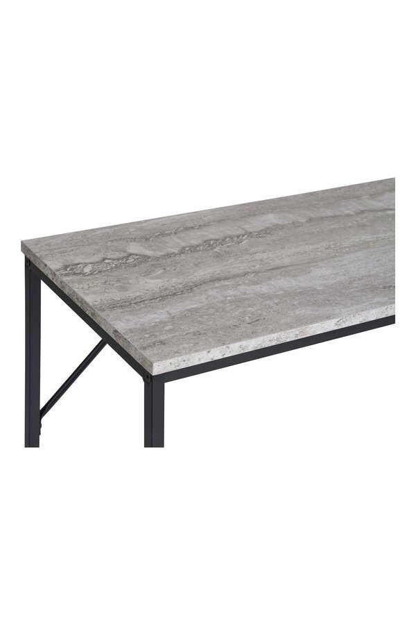 Vita Consoletafel - travertijnlook, zwart, 110x26x80cm