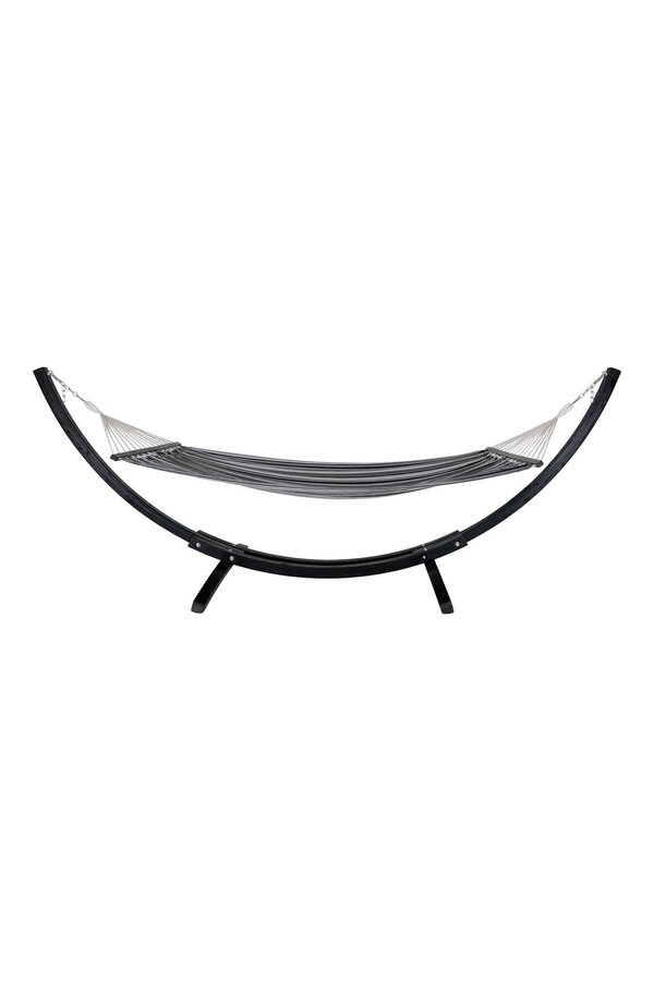 Tripoli Hangmat - Grijs/Zwart, Polyester/Katoen, Lariks, 320x120x120cm