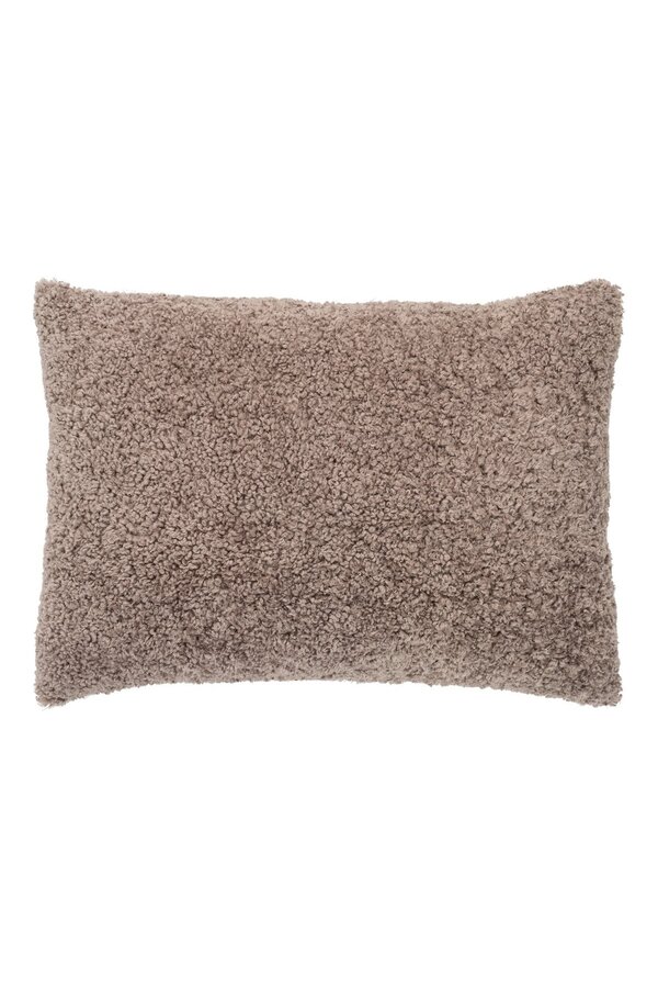 Tavira Kussen - Polyester, Katoen, Bruin Bouclé - 45x60 cm