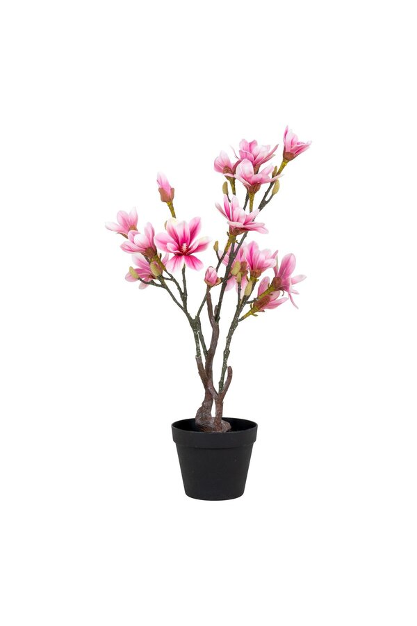 Magnoliaboom - Groen/Rosa, PE-kunststof, H:74 cm