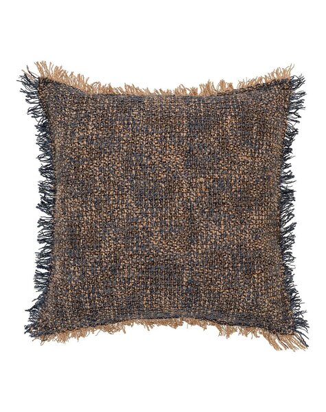 Ely Kussen - Kussen, polyester, katoen, blauw/geel, 45x45 cm