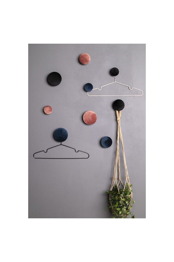 Giza Knoppen - Fluweel, Blauw/Messing - Set van 3