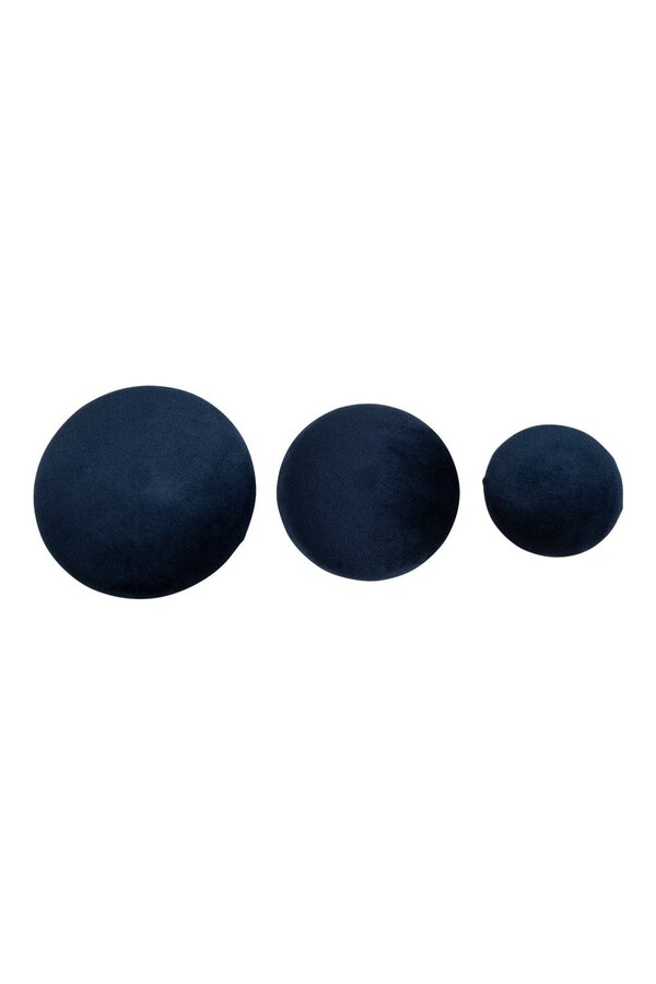 Giza Knoppen - Fluweel, Blauw/Messing - Set van 3