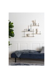 Harlem Plank - Staal, Paulownia, Zwart/Natuurlijk - 99x17.5x62 cm