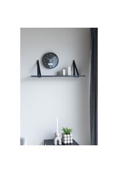 Amiens Wandklok - Zwart, Kunststof, Glas, LCD, Ø25cm