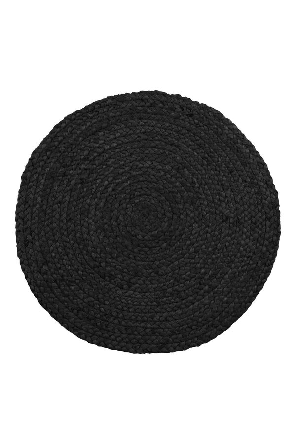 Bombay Placemat - Donkergrijs, Jute, Ø38cm - Set van 4