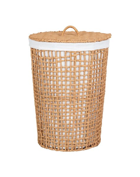 Pomal Wasmand - Wasmand, papier, lichtbruin/wit, ø42x56 cm