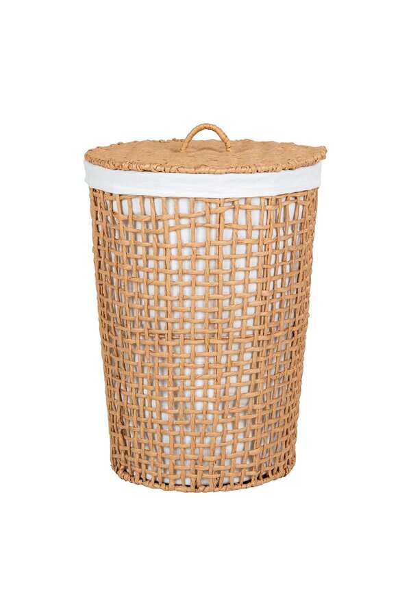 Pomal Wasmand - Wasmand, papier, lichtbruin/wit, ø42x56 cm