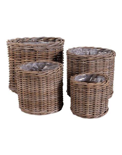 Bogor Manden - Kubu Rotan/Plastic - Set van 4