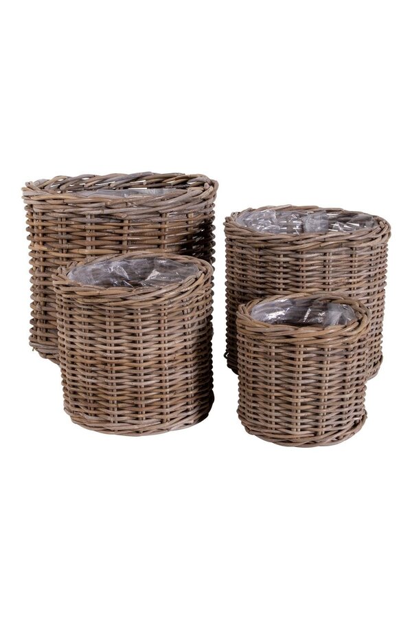 Bogor Manden - Kubu Rotan/Plastic - Set van 4