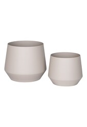 Trofa Flower Pot - Bloempot, staal, zand, set van 2