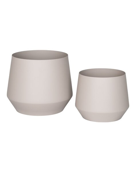 Trofa Flower Pot - Bloempot, staal, zand, set van 2