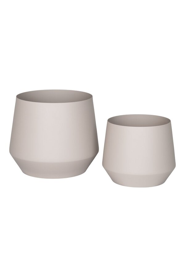 Trofa Flower Pot - Bloempot, staal, zand, set van 2