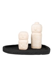 Dienblad - Dienblad in cement, zwart, 26,5x26x2 cm