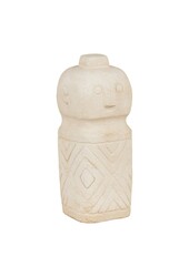Decoratie - Decoratie in cement, beige, 6,5x6,5x15 cm