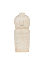 Decoratie - Decoratie in cement, beige, 6,5x6,5x15 cm