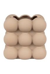 Bloempot - Bloempot in keramiek, bruin, 13,5x13,5x13 cm