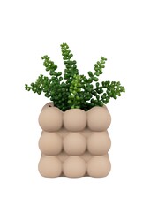 Bloempot - Bloempot in keramiek, bruin, 13,5x13,5x13 cm