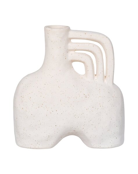 Vaas - Vaas, keramiek, beige, 18,5x8x19,5 cm