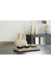 Vaas - Vaas, keramiek, beige, 18,5x8x19,5 cm