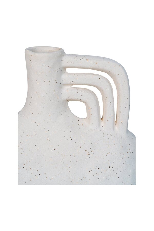 Vaas - Vaas, keramiek, beige, 18,5x8x19,5 cm
