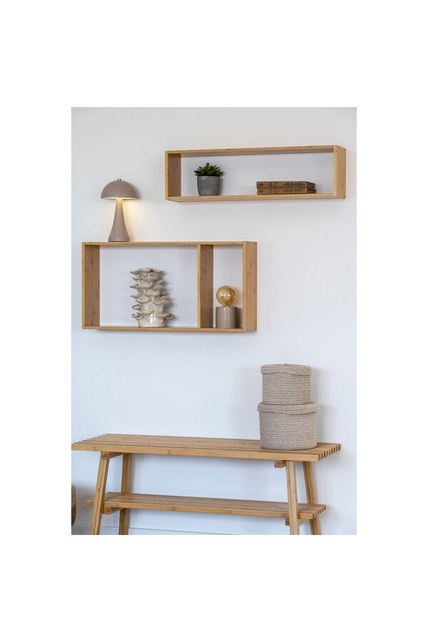 Ember Wandplank - Naturel, Bamboe, 70x15x19,5 cm