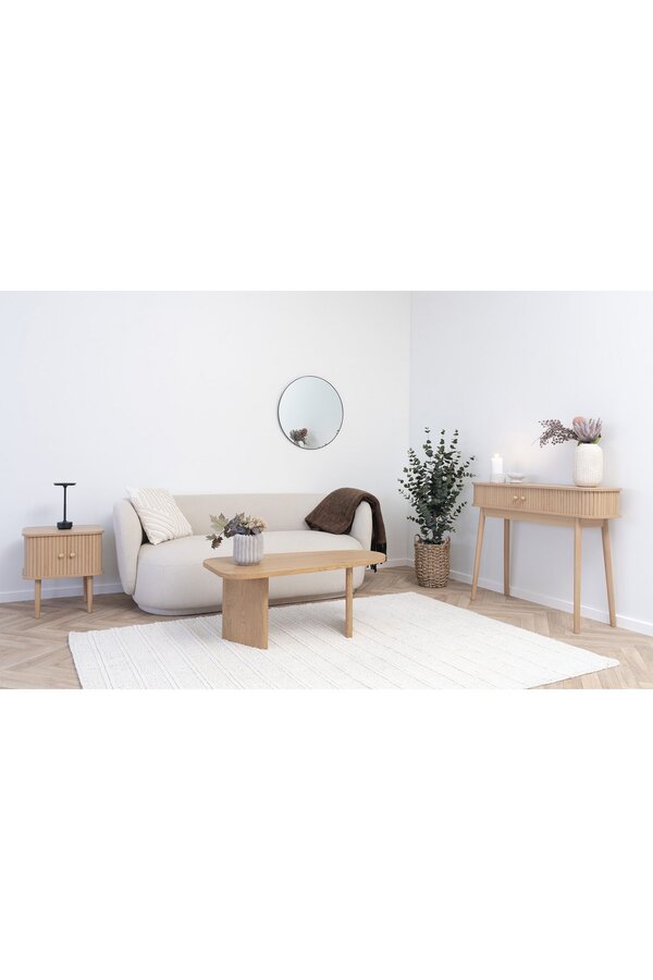 Melo -salontafel - Natuurlijk, MDF/Decor Paper, 100x50x41 cm