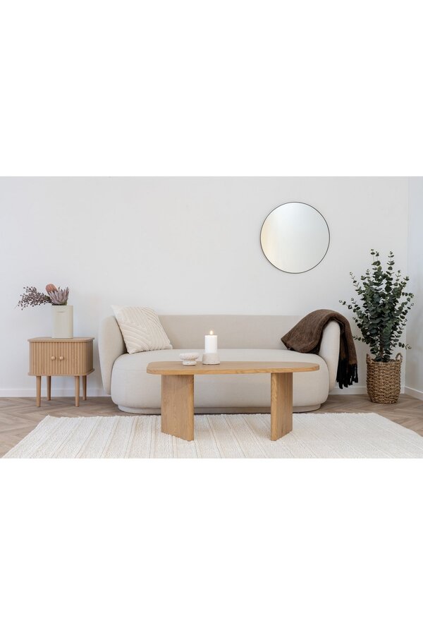 Melo -salontafel - Natuurlijk, MDF/Decor Paper, 100x50x41 cm