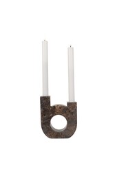 Kaarshouder - Marmer, Bruin, 12x3,5x14cm