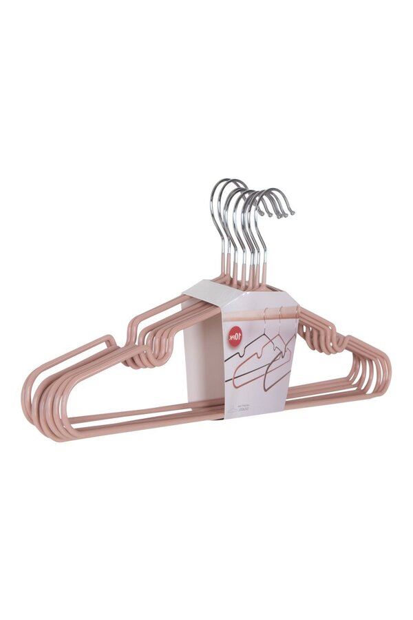 Massa Hangers - Roze, Metaal, 41x4x18 cm - Set van 10