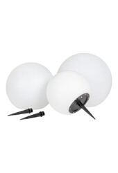 Lifton LED-lamp - Wit, PP, Ø20/25/30 cm, op zonne-energie - Set van 3