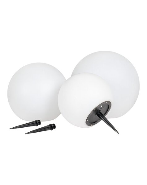 Lifton LED-lamp - Wit, PP, Ø20/25/30 cm, op zonne-energie - Set van 3