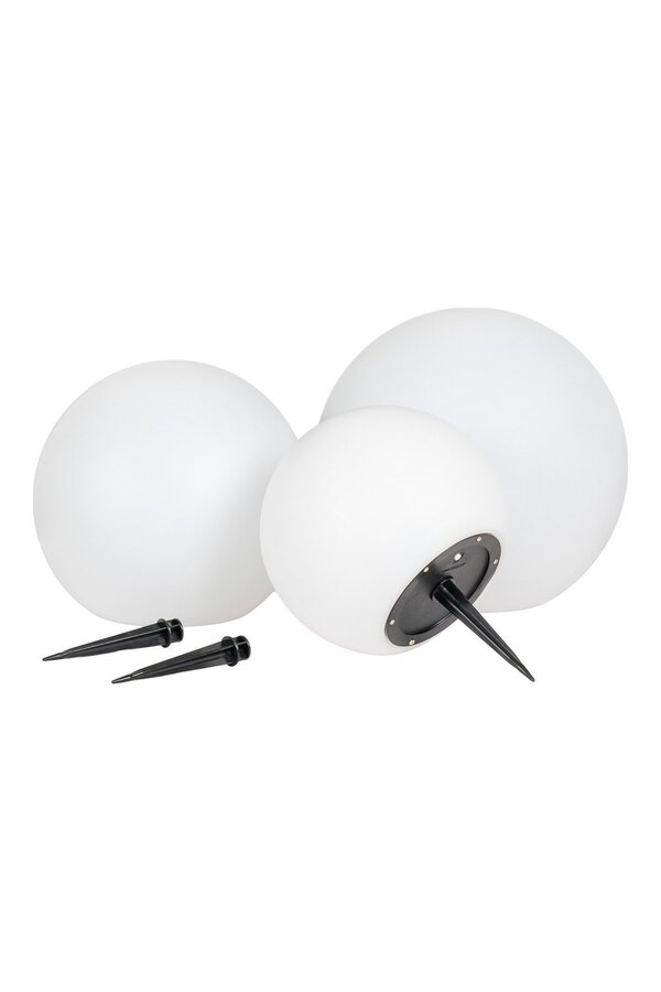 Lifton LED-lamp - Wit, PP, Ø20/25/30 cm, op zonne-energie - Set van 3