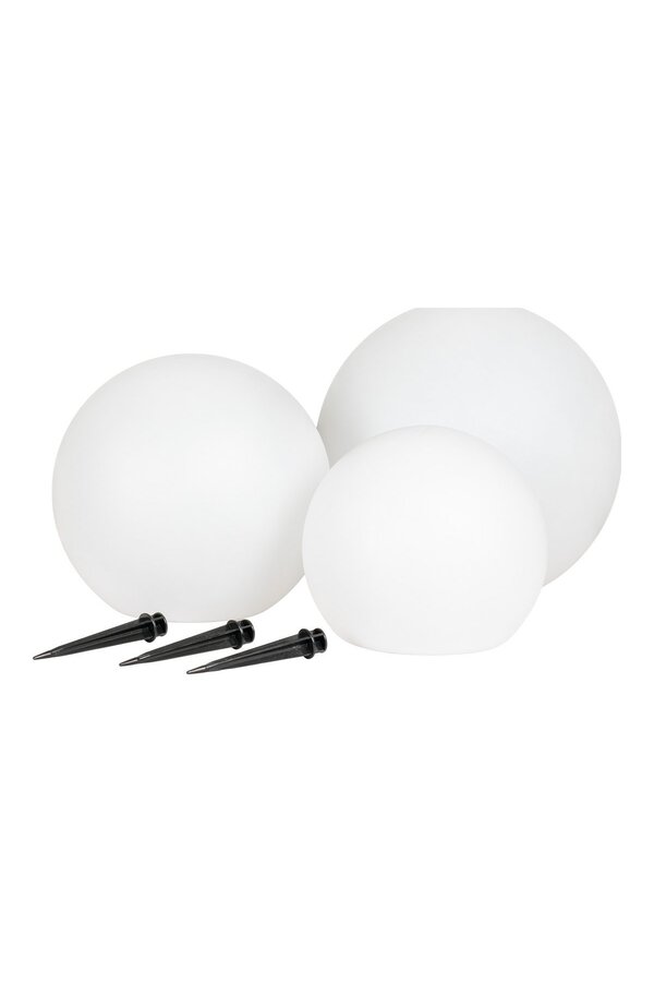Lifton LED-lamp - Wit, PP, Ø20/25/30 cm, op zonne-energie - Set van 3
