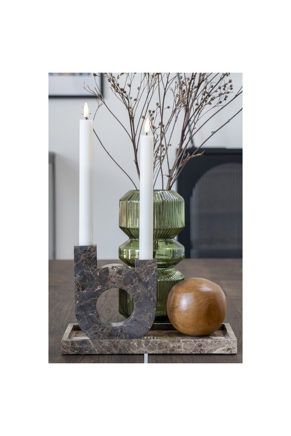 Vaas - Groen, Glas, Ø12x25 cm