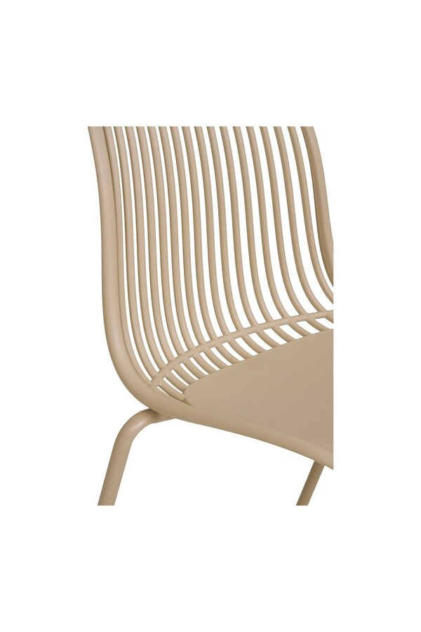 Branson Garden stoel - zand, stapelbaar, 55x46,5x82 cm - set van 4