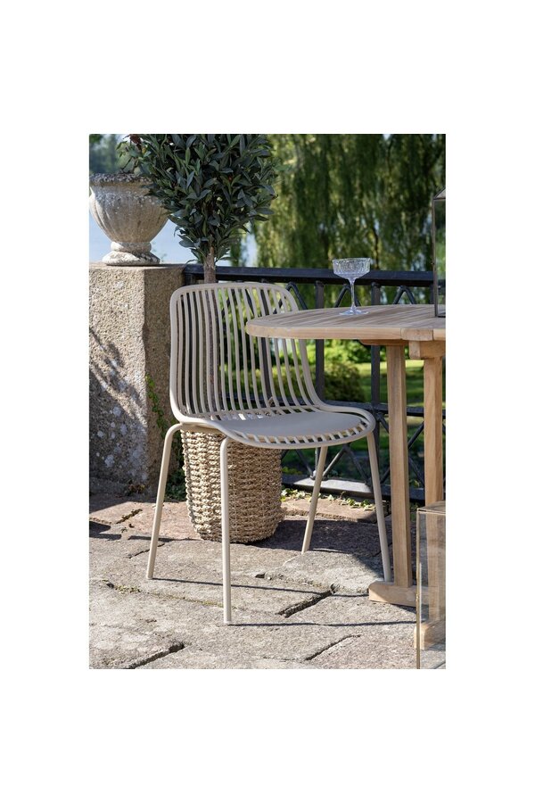 Branson Garden stoel - zand, stapelbaar, 55x46,5x82 cm - set van 4