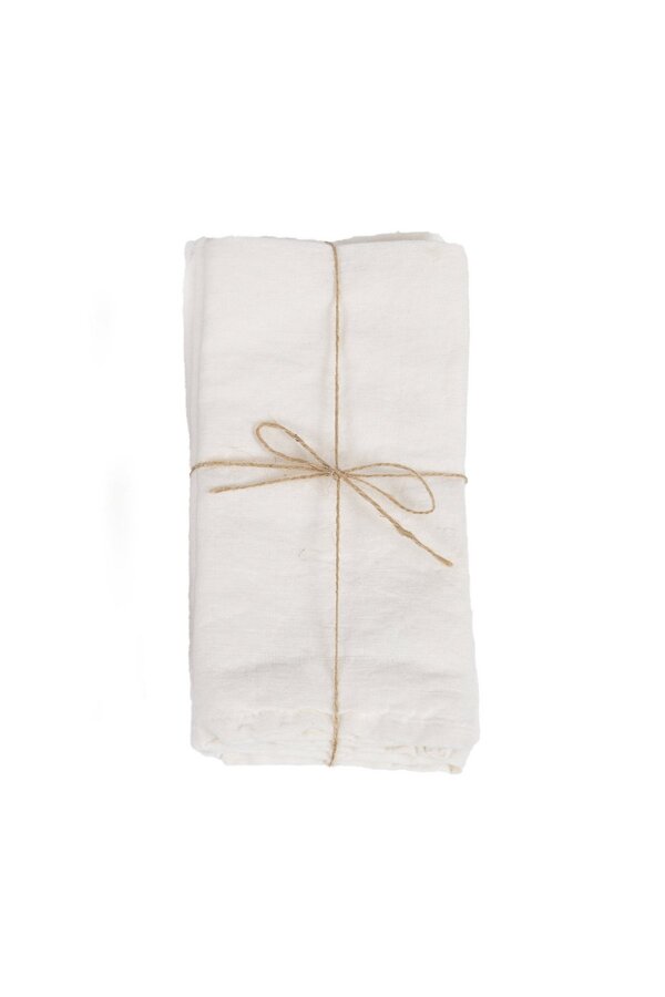 Het linnen servet - Wit - Set van 4