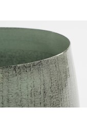 Benson Blumentopf – H32 x Ø37 cm – Metall – Hellgrau