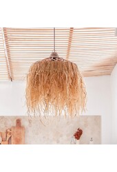 Bastlampe mit langen Fransen | Lampenschirm | Pendelleuchte KAWI (2 Größen)