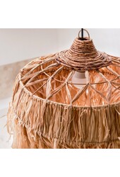 Bastlampe mit langen Fransen | Lampenschirm | Pendelleuchte KAWI (2 Größen)