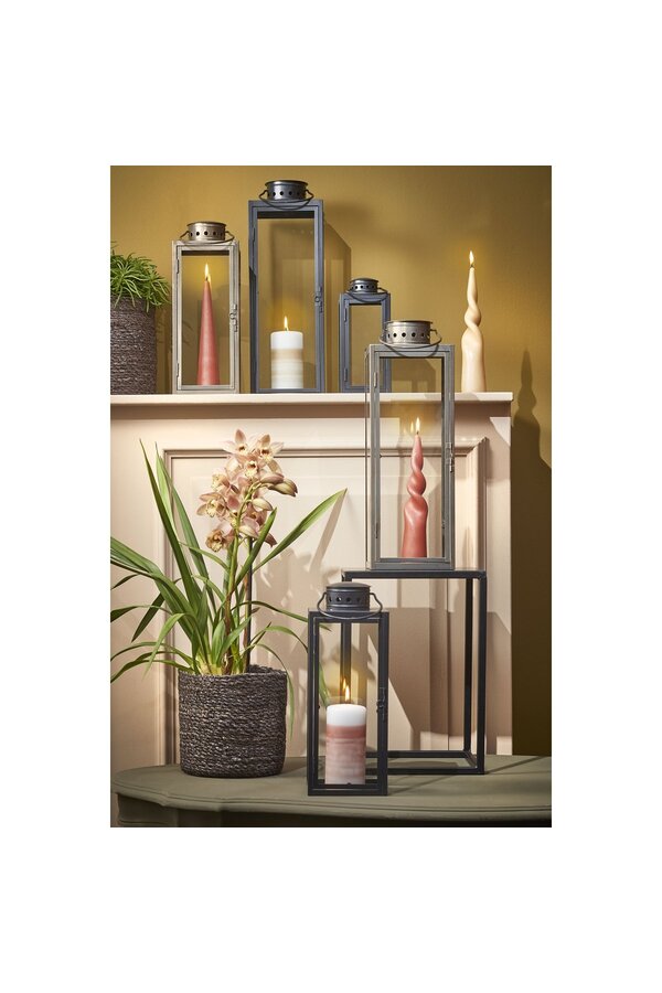 Arzilla Laterne – L14 x B13 x H35 cm – Schwarz