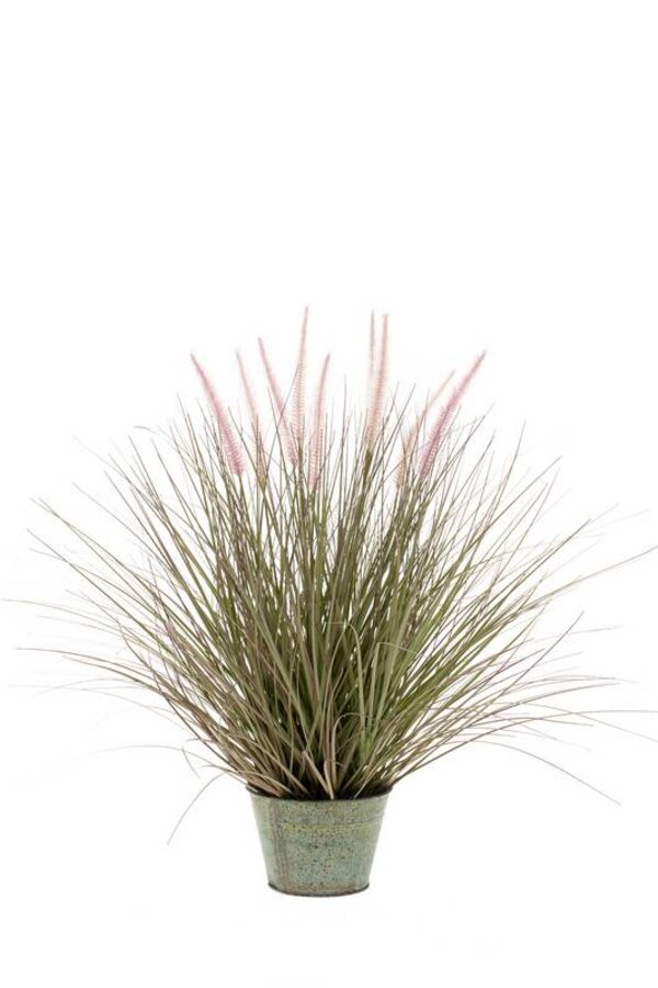 Pennisetum gras in zinken pot M kunstplant