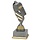 Scheidsrechtersfluit trofee antiek grijs-goud
